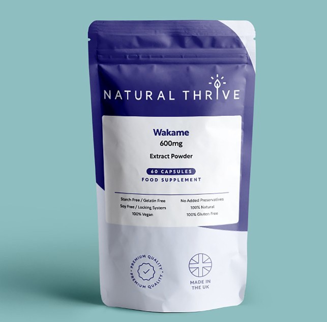 Natural Pure & Premium Wakame 600mg | £9.99 | Natural Powder Supplements Natural Thrive Natural Thrive
