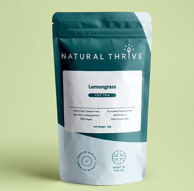 Organic Lemongrass (Cymbopogon Citratus) Cut Tea 50g | £4.99 | Loose Leaf Tea Natural Thrive Natural Thrive