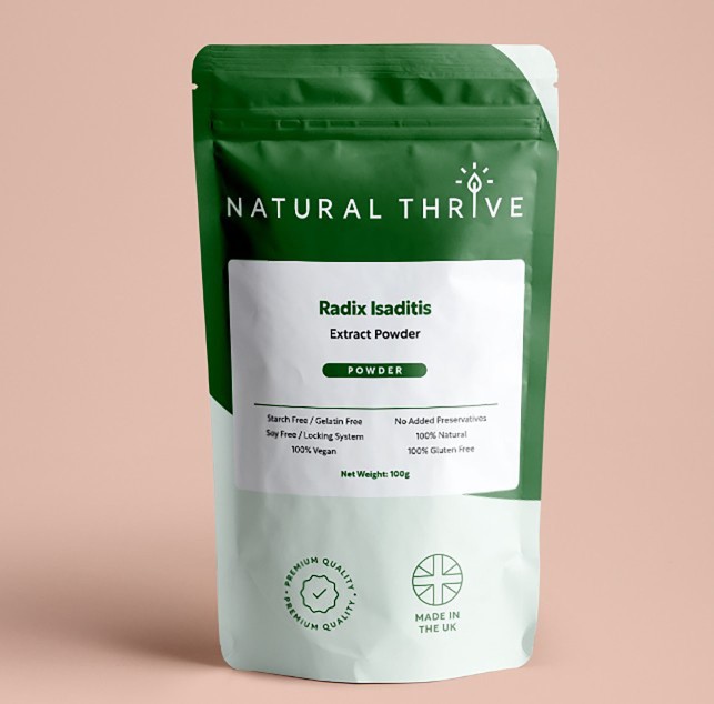 Natural Pure & Premium Radix Isatidis (Isatis Tinctoria) Extract Powder 100g | £11.99 | Natural Powder Supplements Natural Thrive Natural Thrive