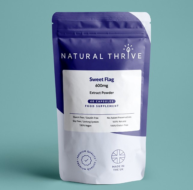 Natural Pure & Premium Sweet Flag (Acorus Calamus) Extract Powder Capsules 600mg | £11.99 | Natural Powder Supplements Natural Thrive Natural Thrive