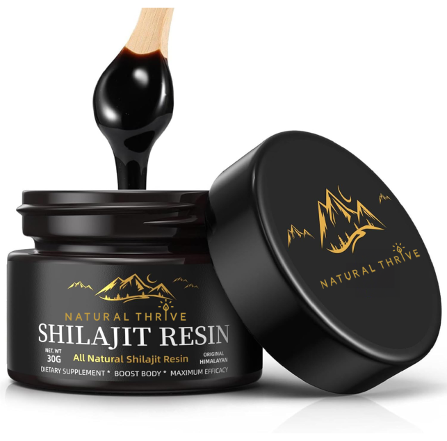 Shilajit Resin 100% Pure from The Himalayas - Maximum Potency Natural Organic Shilajit | £9.99 | Mushroom Supplements Natural Thrive Natural Thrive