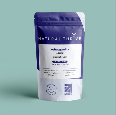 Natural Pure & Premium Ashwagandha Root Extract Capsules 600mg | £10.99 | Natural Powder Supplements Natural Thrive Natural Thrive