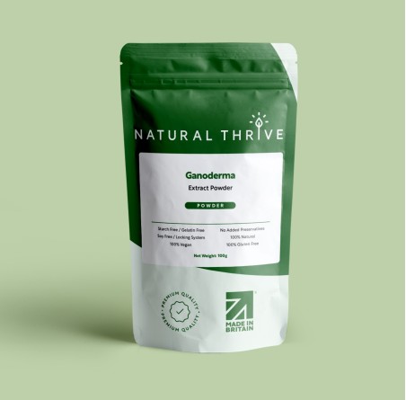 Ganoderma Spore Organic Lingzhi Mushroom Extract Powder 100g | £9.99 | Mushroom Supplements Natural Thrive Natural Thrive